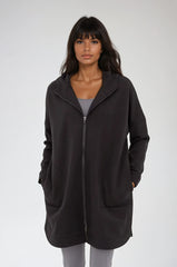 Cozy Comfort  Zip Up Hoodie Jacket  Black