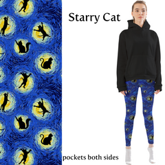 Pre Order - Starry Cat Leggings with Pockets ETA 3/9