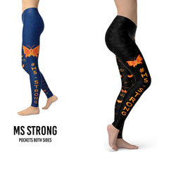 Pre Order MS Strong Awareness Leggings with Pockets in Blue or Black