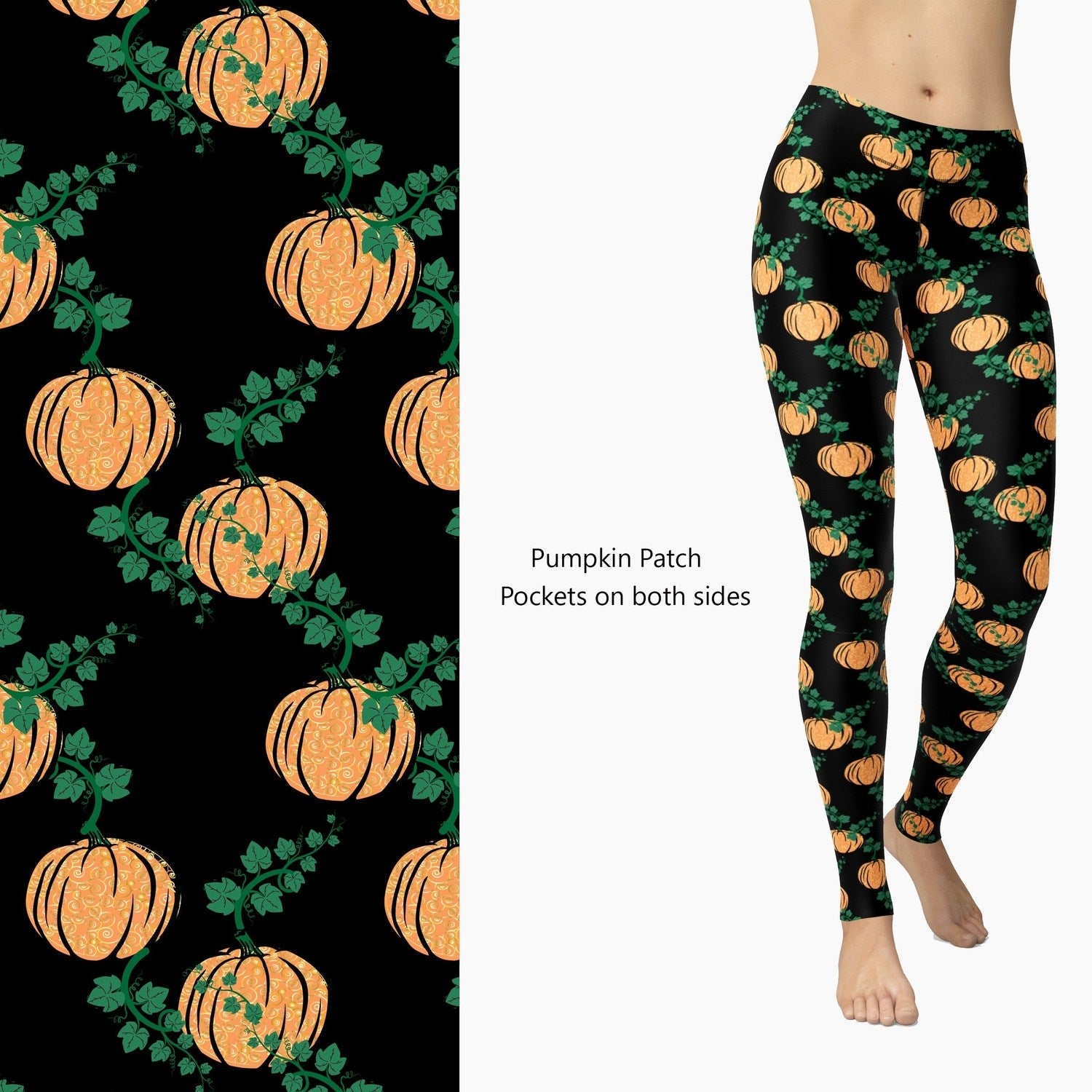 Pumpkin Patch Full Length leggings with Pockets