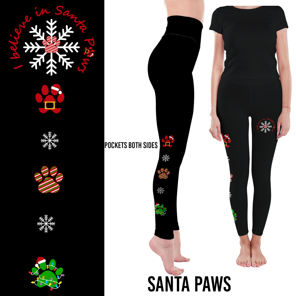 Santa Paws Leggings with Pockets