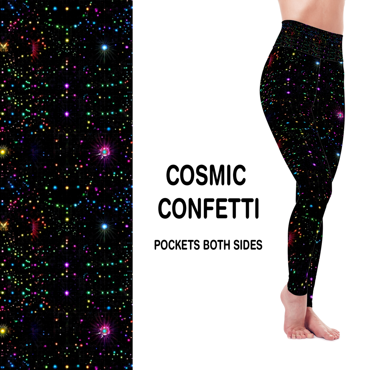Cosmic  Confetti Leggings with Pockets