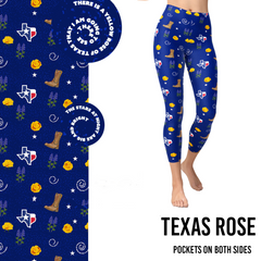 Texas Rose Leggings with Pockets Capri