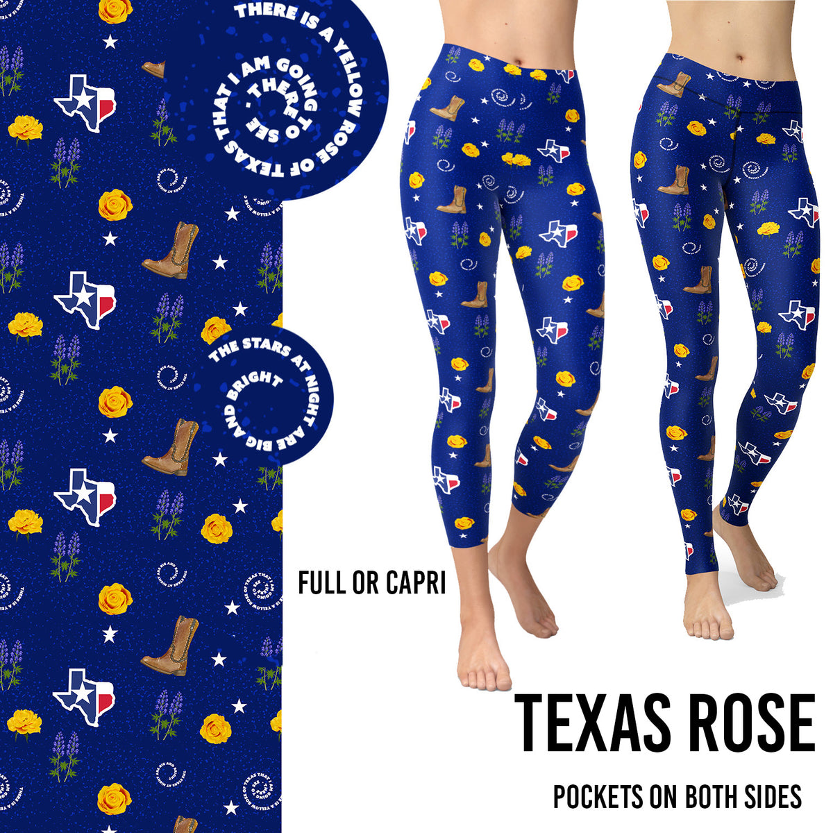 Texas Rose Leggings with Pockets