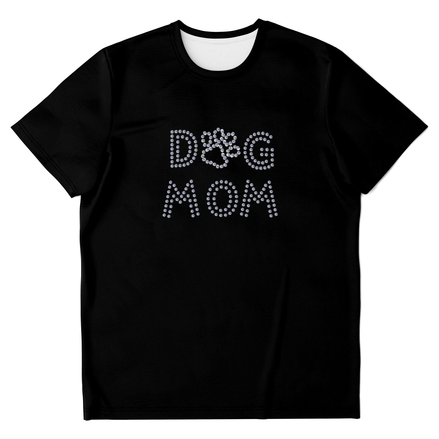Rhinestone Dog Mom Tee Shirt Crew Neck, V Neck, Tank Top