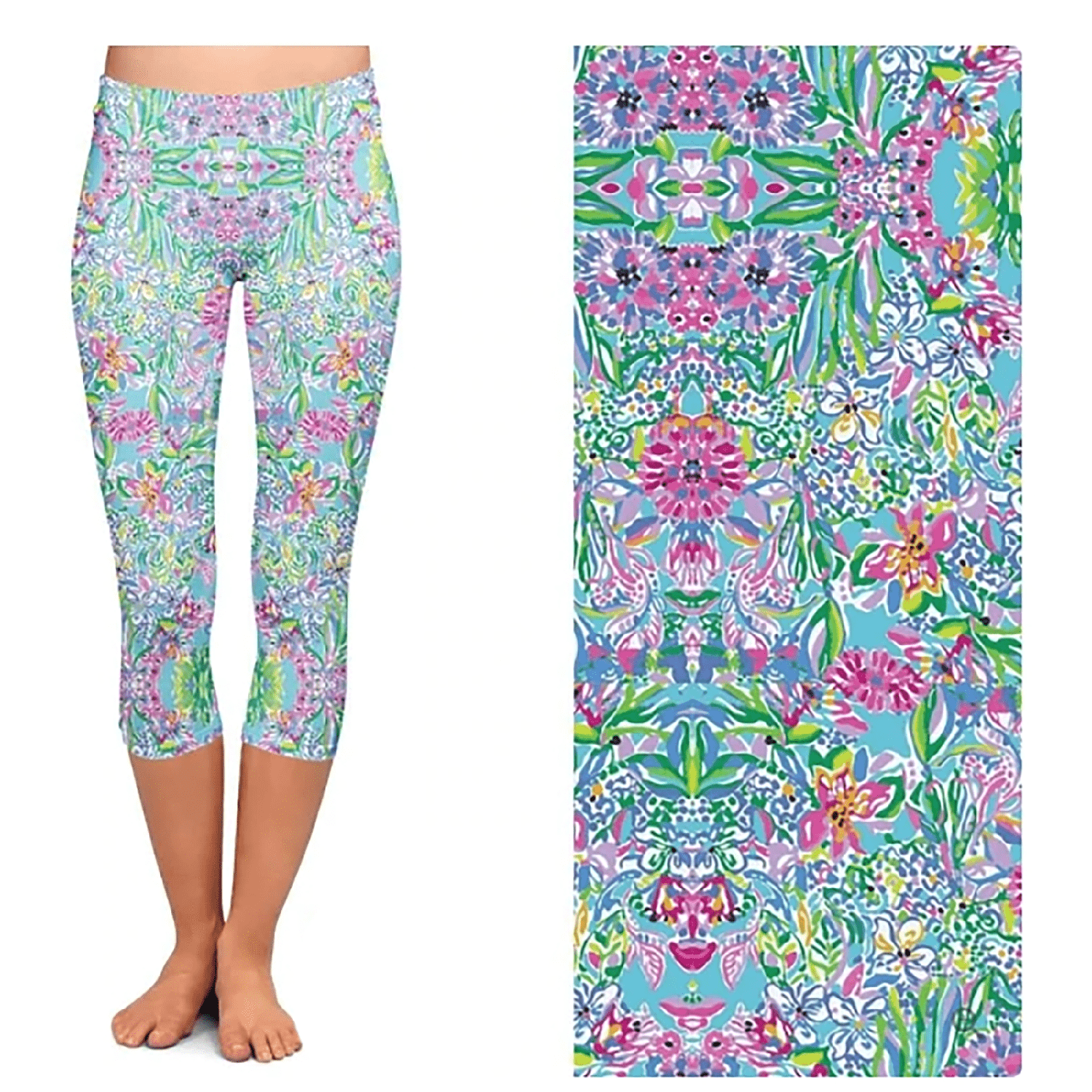 Floral Leggings-with Leggings with Pockets Design