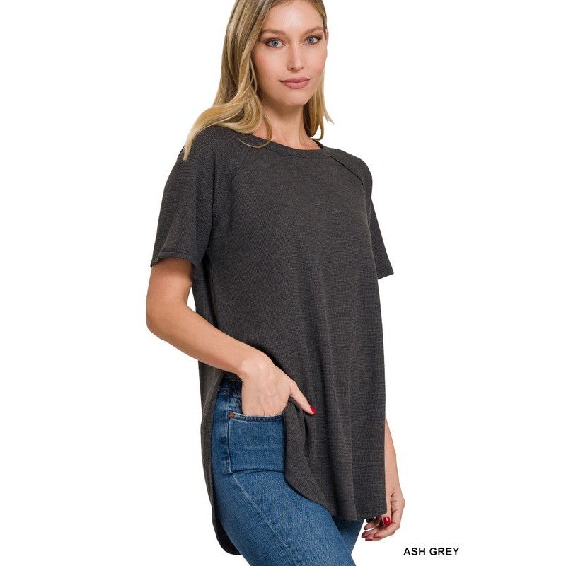 MELAGE BABY WAFFLE SHORT SLEEVE TOP