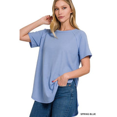 MELAGE BABY WAFFLE SHORT SLEEVE TOP