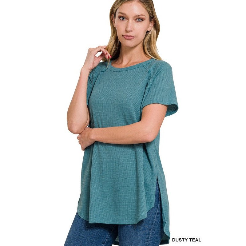 MELAGE BABY WAFFLE SHORT SLEEVE TOP