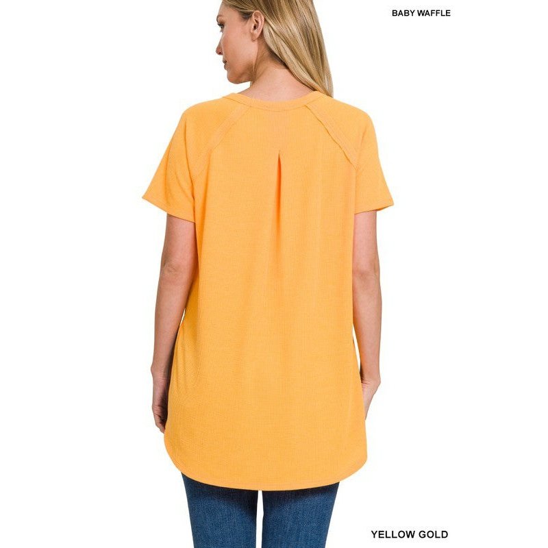 MELAGE BABY WAFFLE SHORT SLEEVE TOP