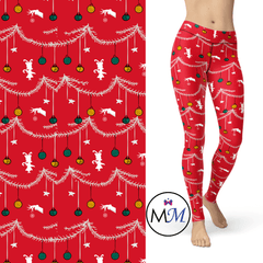 Christmas Who Decorations Leggings with Pockets