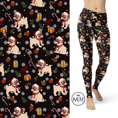 Pug Christmas Leggings with Pockets