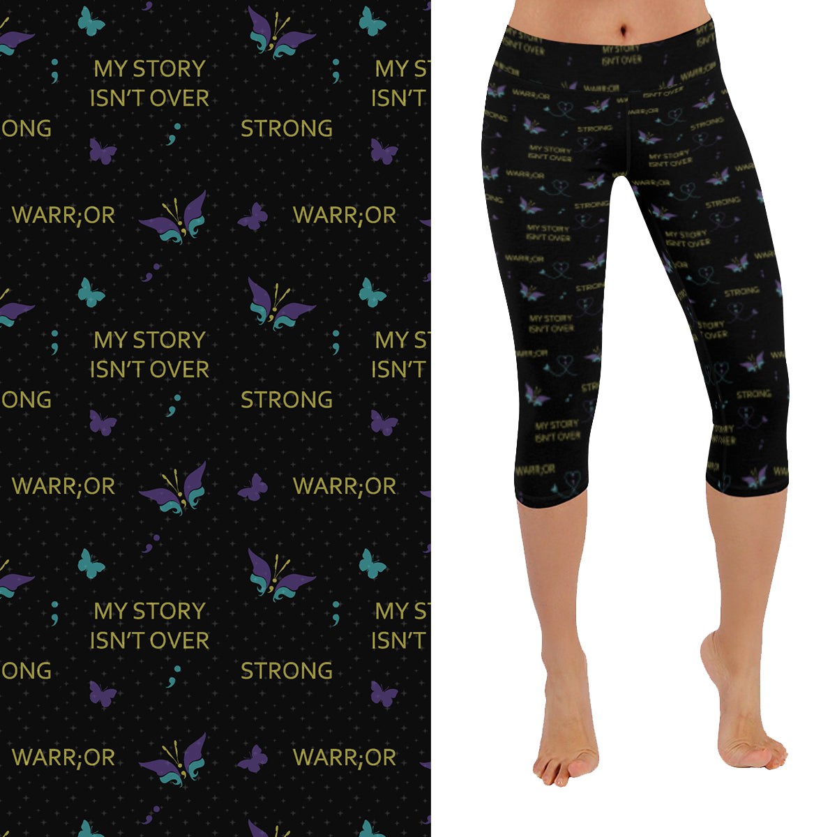 Just Pause - Suicide Awareness Capri Leggings