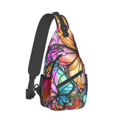 Butterfly Chest Bag decorated with Large Colorful Bag - Custom Sewn