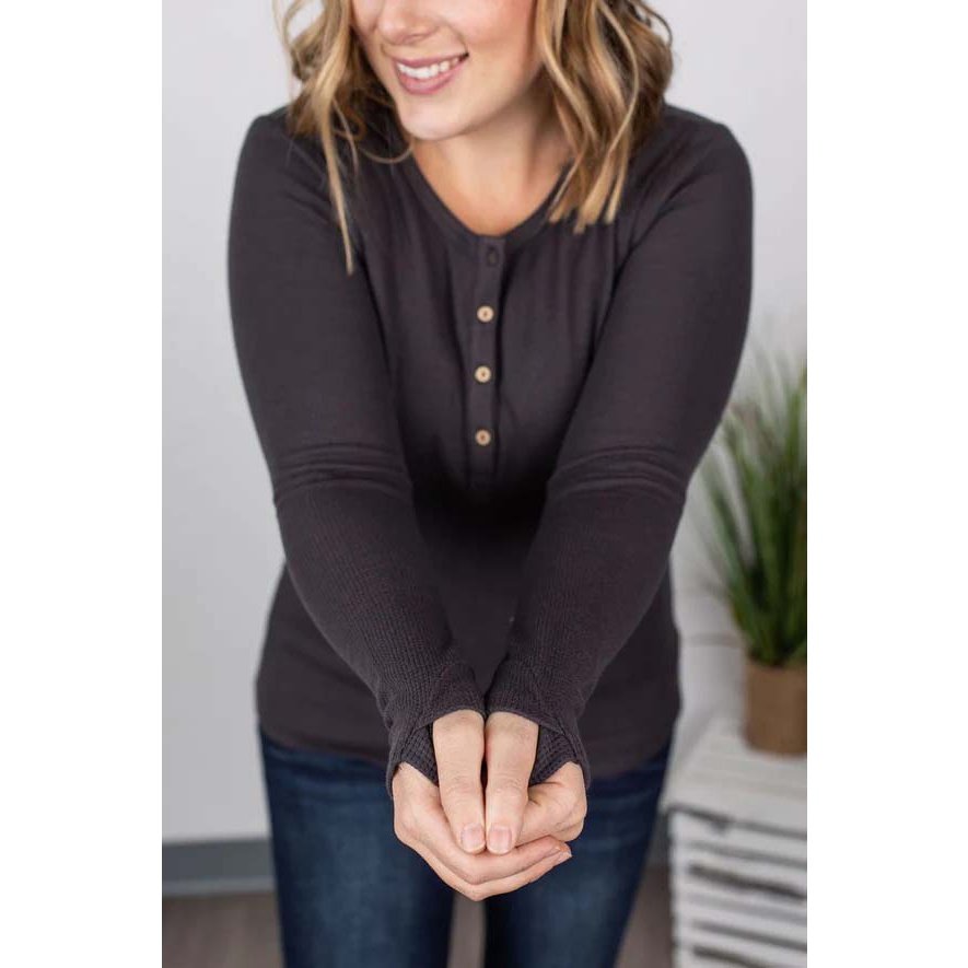 Charcoal Harper Long Sleeve with Thumb Holes