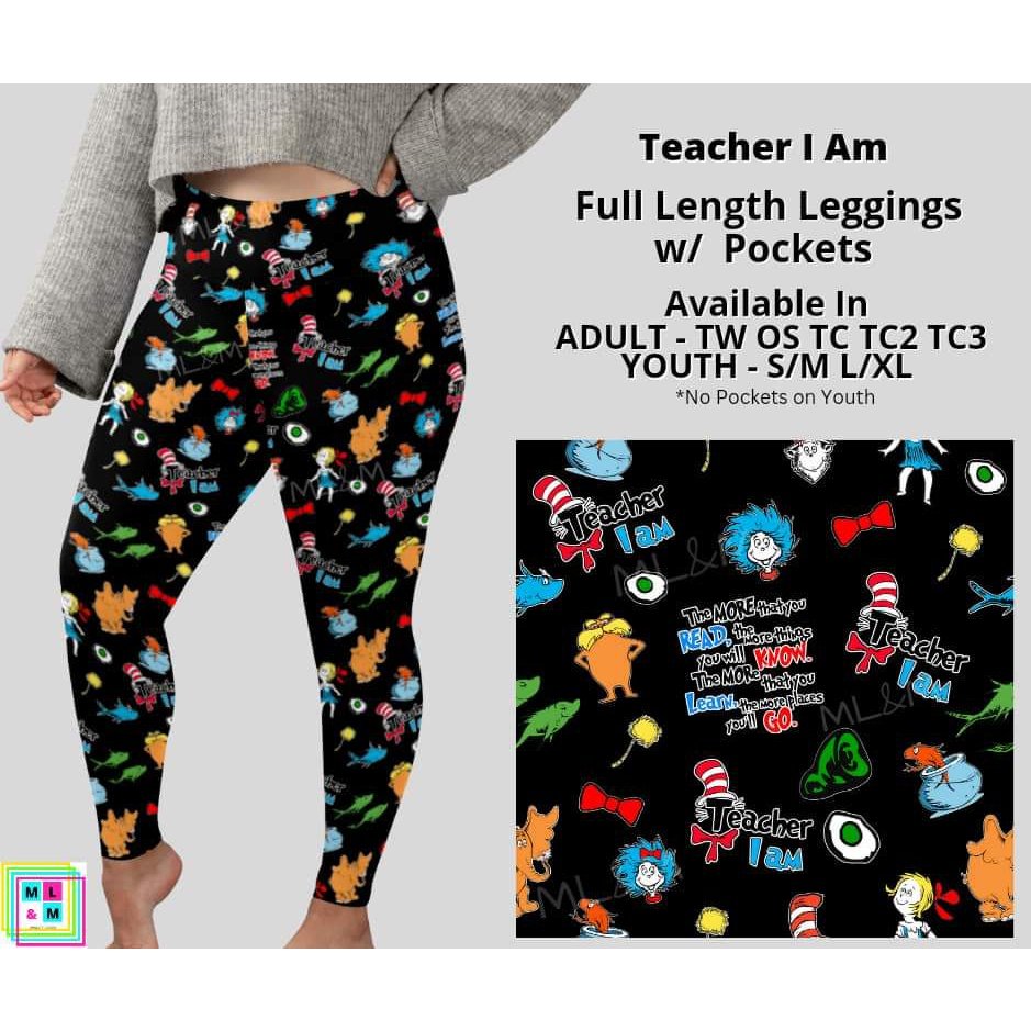 Teacher I Am Full Length Leggings w/ Pockets
