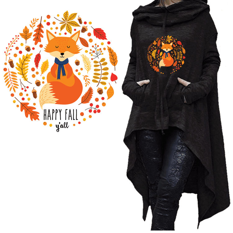 Long. Hoodie with Happy Fall Y'all