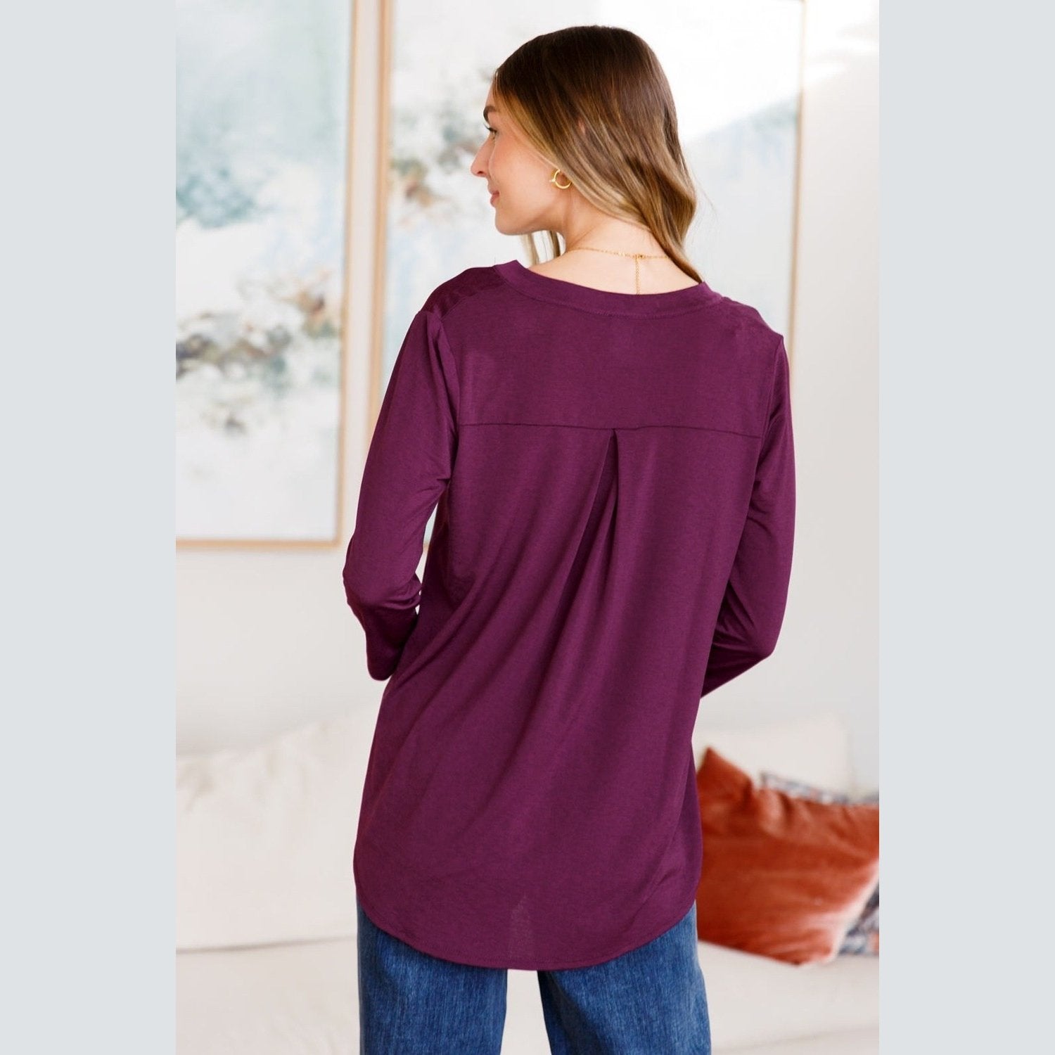 So Outstanding Top in Dark Magenta