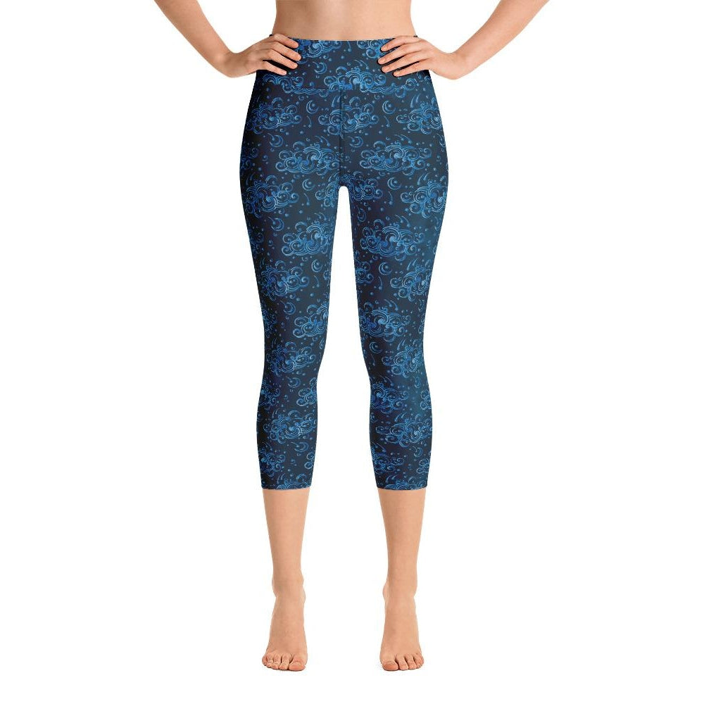 Blue Sky Capri Leggings with Pockets