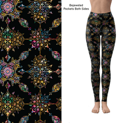 Bejeweled Full Length Leggings with Pockets