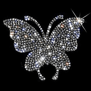 Butterfly Leggings Sparkle Bling Rhinestone Sparkle with Pockets - One Side or Two