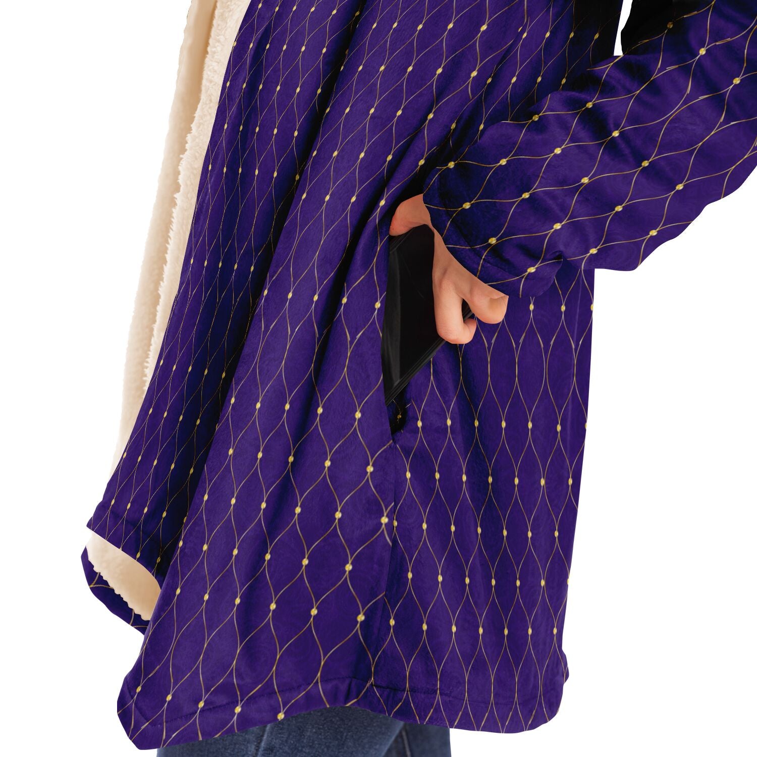 Royal Purple with Gold Cross Cloak