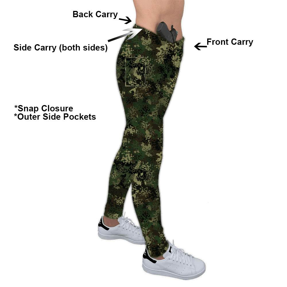 Concealed Carry Green Camo 230 gsm - Full Length
