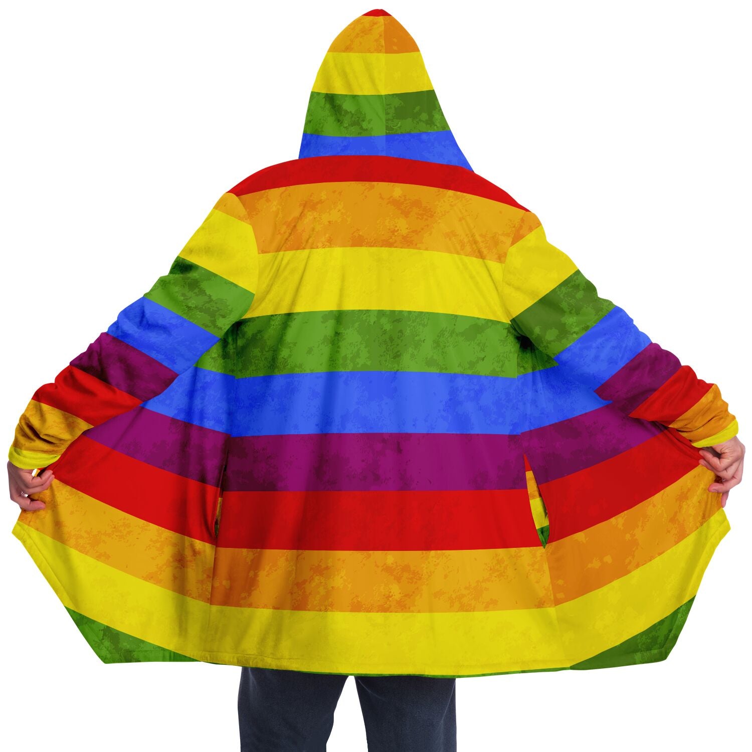 Neon Rainbow Cloak with Pockets - Custom