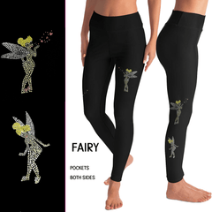 Tink the Fairy Rhinestone Leggings with Pockets