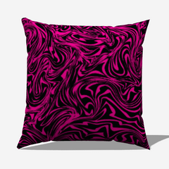 Hot Pink Zebra  Polyester Pillow Cover - Made in USA