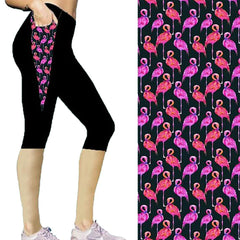 Flamingo Side Pocket Capri with pockets
