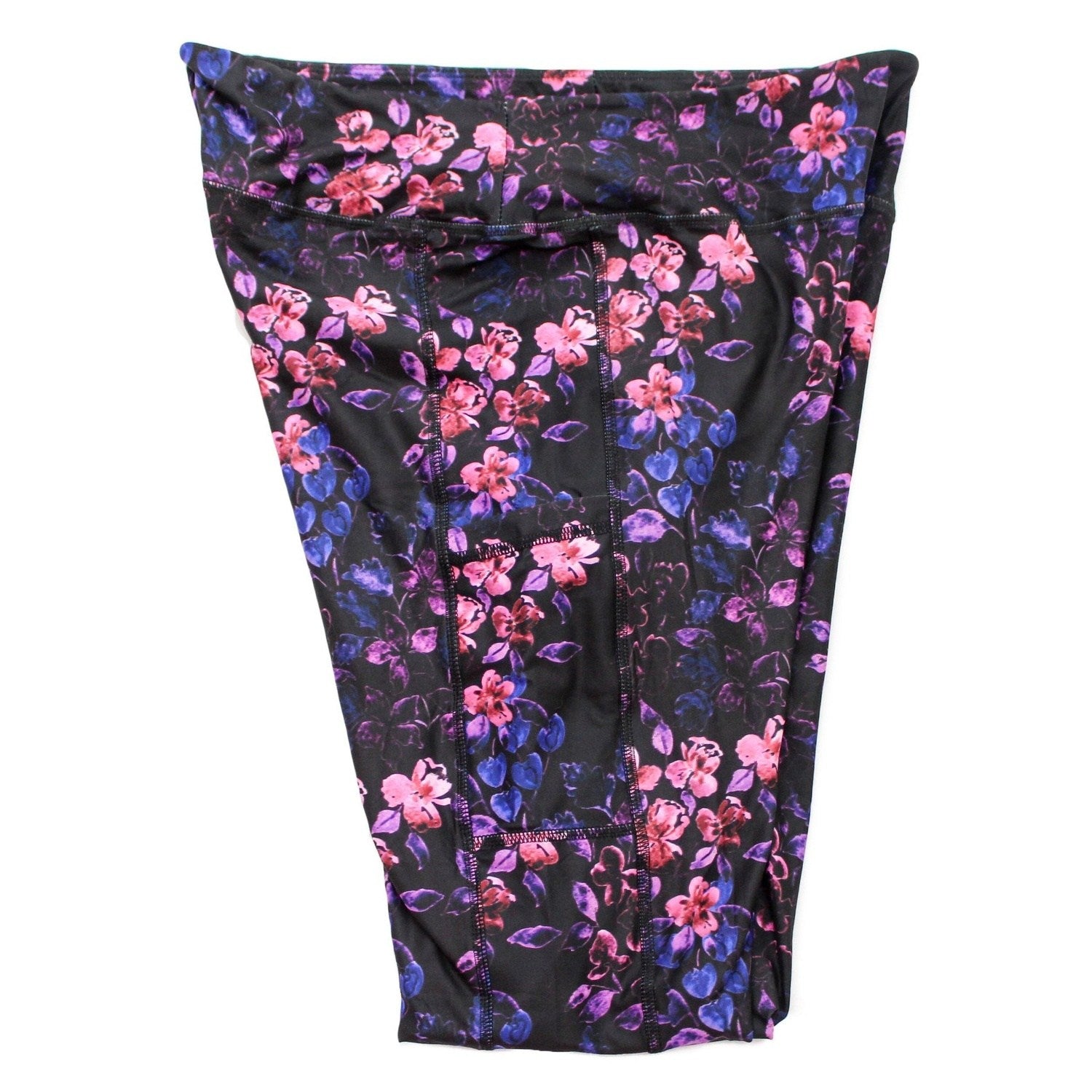 Velvet Iris Leggings with Pockets Colorful Design