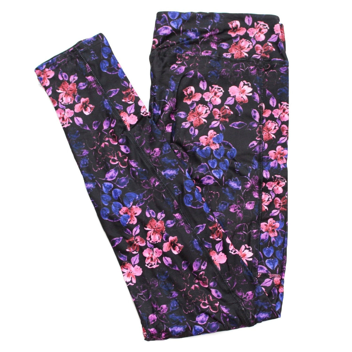 Velvet Iris Leggings with Pockets Colorful Design