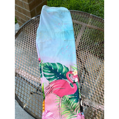 Flamingo Leggings Light Blue with Pockets - Capri Length