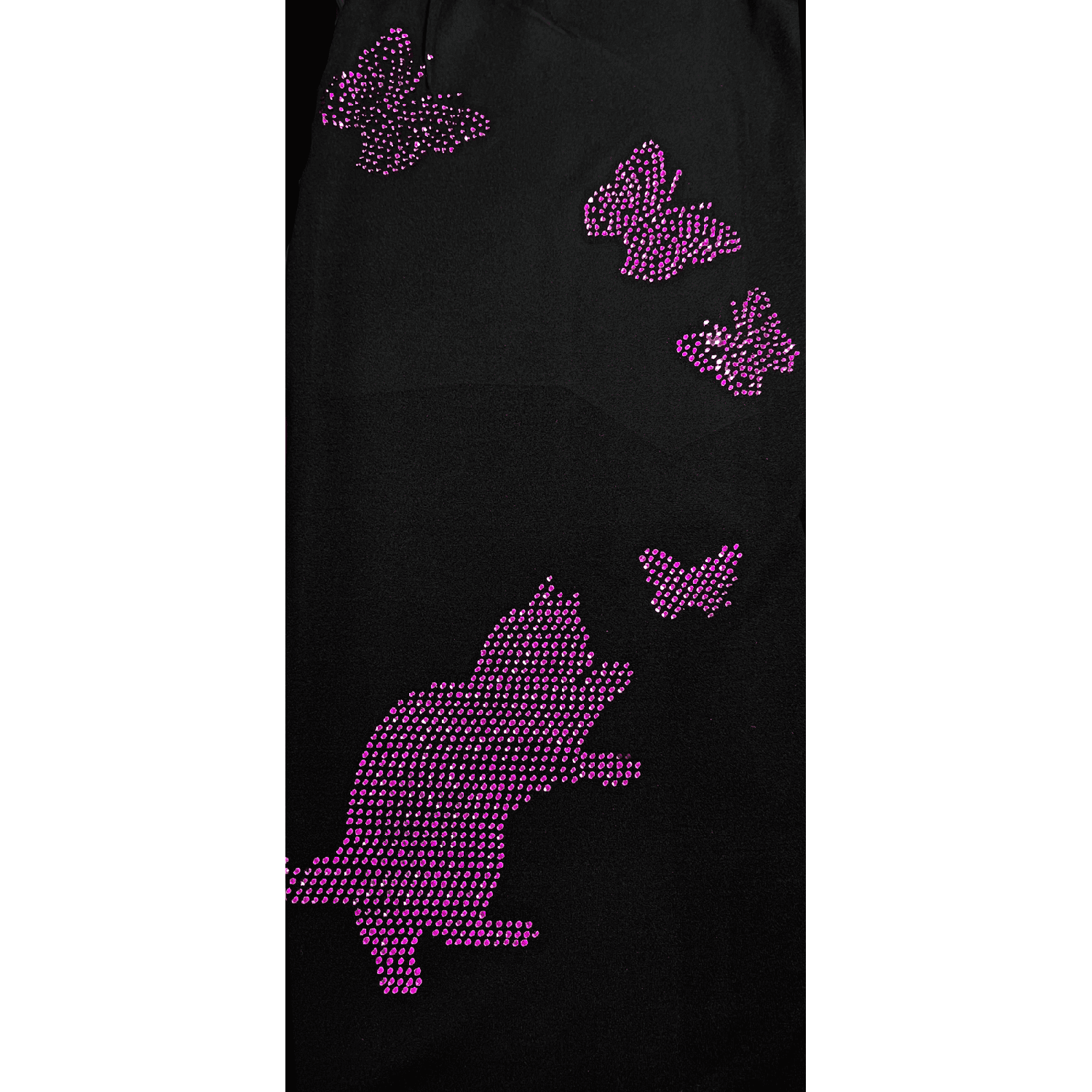 Kitty Butterfly Rhinestone Leggings with Pockets
