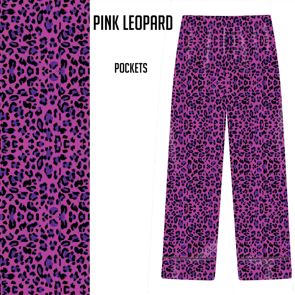 Pink Leopard Lounge Pants with Pockets