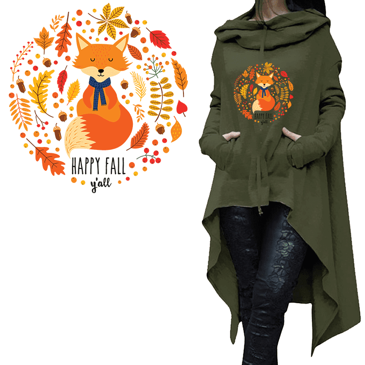 Long. Hoodie with Happy Fall Y'all